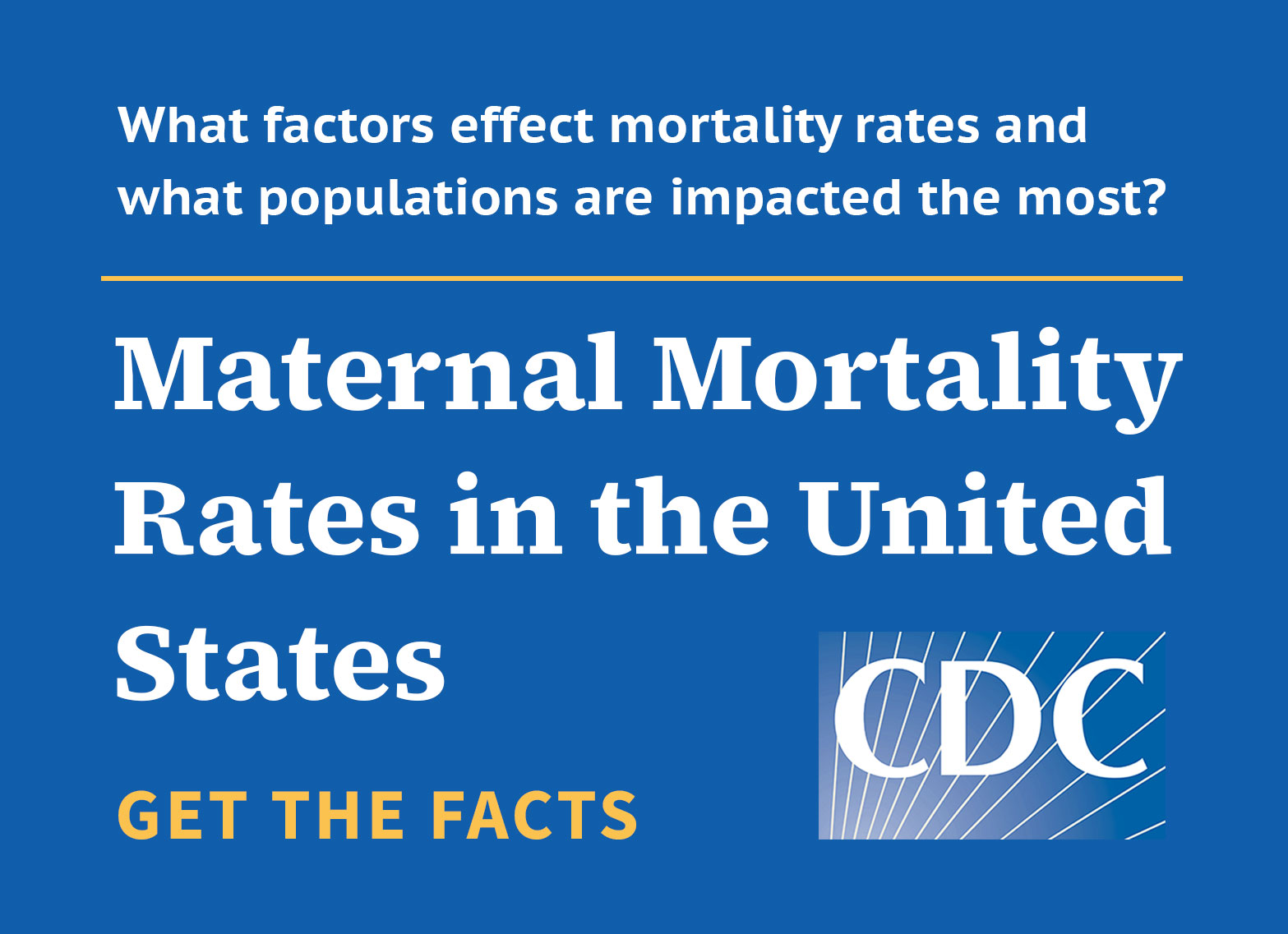 Click here for a CDC article Maternal Mortality Rates in the US